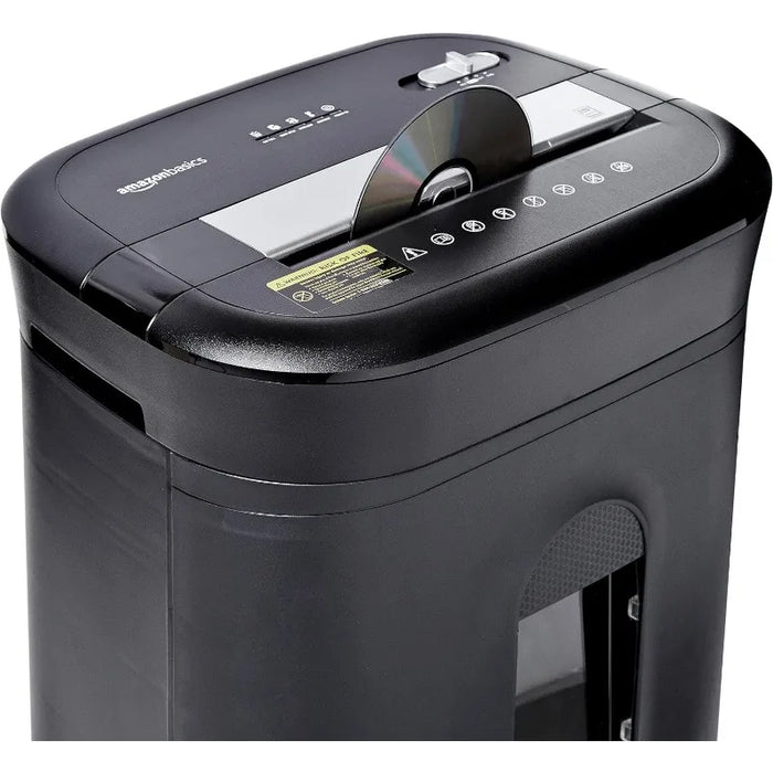 Basics 200-Sheet Auto Feed Cross Cut Paper Shredder with Pullout Basket, Black - NEW