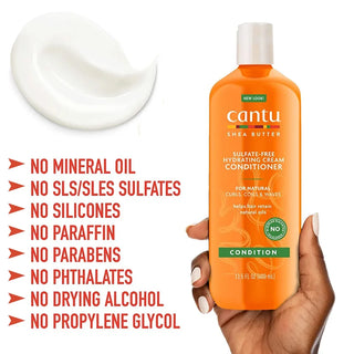 Original New Look Cantu Shea Butter Leave IN Conditioning Cream Shampoo Sulfate-Free+Conditioner Hydrating