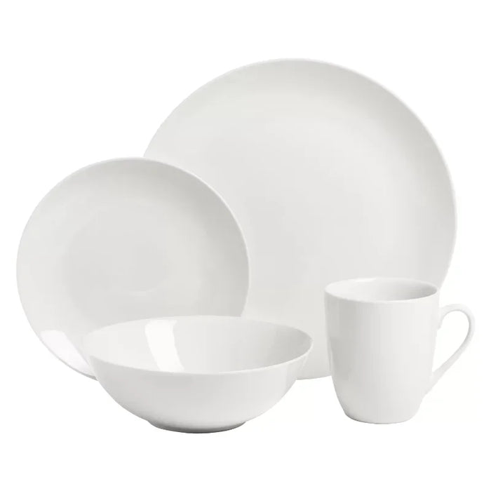 Ten Strawberry Street Simply White Coupe 16-Piece Ceramic Dinnerware  bone china dinner dinner plate set  dinner