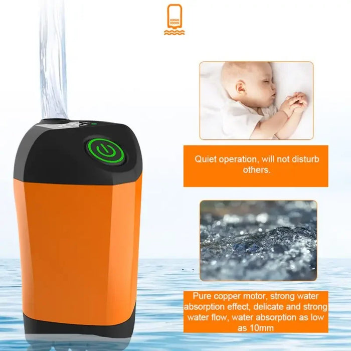 Simple Outdoor Camping Shower Pump Waterproof with Digital Display for Camping Travel Family Rental Portable Electric Shower New