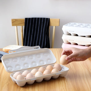 Creative Egg Preservation Storage Box Simple Household Storage Tools Anti-collision Buckle Type with Cover Refrigerator Egg Box