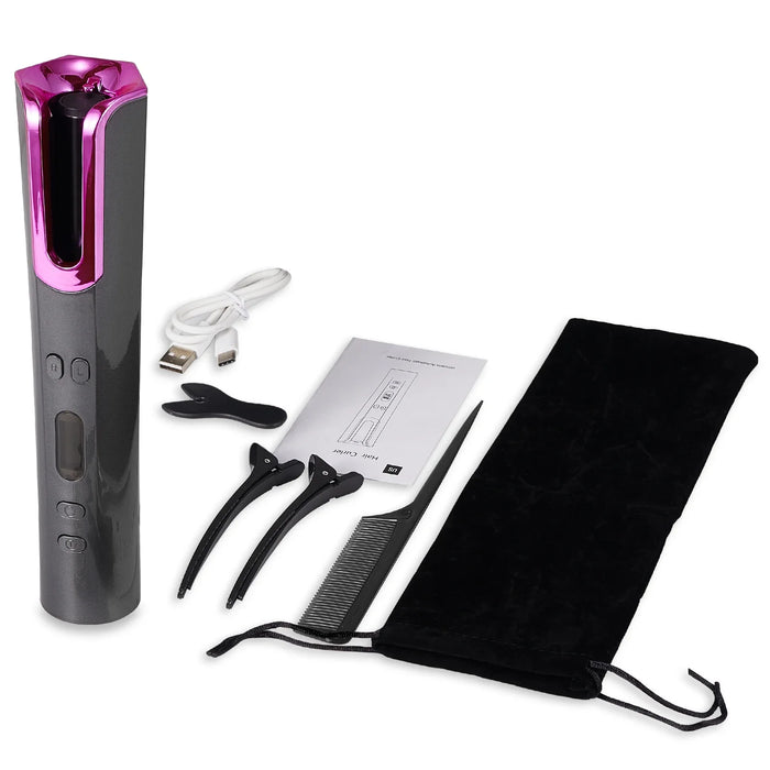 Hot Sell Portable Wireless Electric Hair Curling Iron Best Quality Rechargeable Cordless Magic Automatic Hair Curler