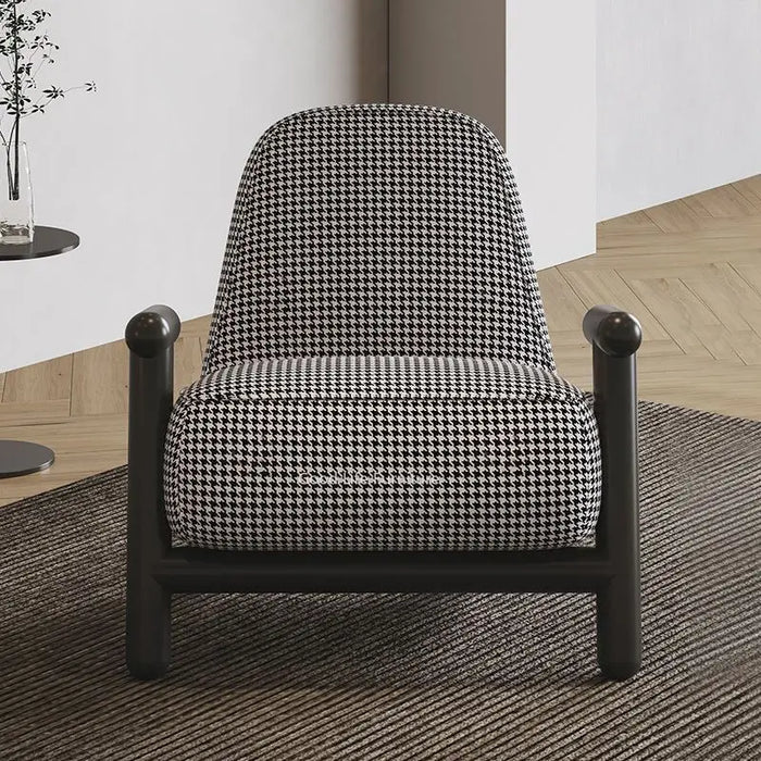 Creative Simple Light Luxury Casual Designer Sofa Chair Minimalist Living Room Thousand Bird Lattice Single Sofa Chair