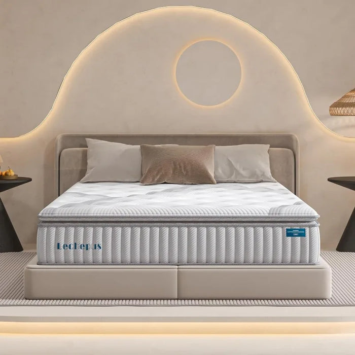 Queen Mattress, Lechepus  Medium Plush Queen Size Mattress in Box, Memory Foam Hybrid Mattress with Memory Foam