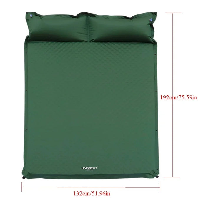 1-3Persons Thick 5cm Automatic Self-Inflatable Mattress Cushion Pad Tent Camping Mat Comfortable Bed Heating Lunch Rest Tourist