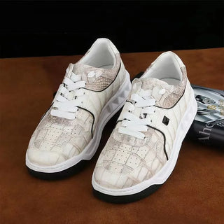 2023 new arrival Fashion Crocodile belly Skin causal shoes men,male Genuine leather Sneaker  pdd139