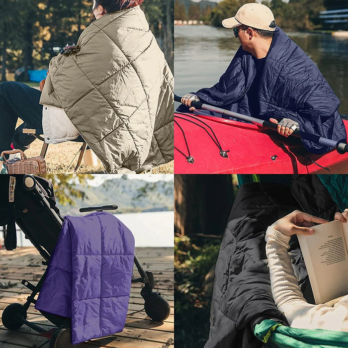 Peter Khanun Down Throw Blanket Comforter Windproof Water-Resistant Camping Blanket Packable for Sofa Traveling Lightweight Warm