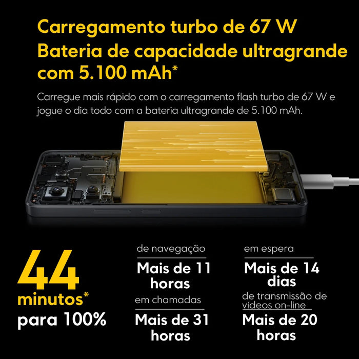 [Lançamento mundial] POCO X6 5G Snapdragon 7s Gen 2 120Hz Flow AMOLED Tela Smartphone Câmera Tripla de 64 MP com OIS NFC 67W