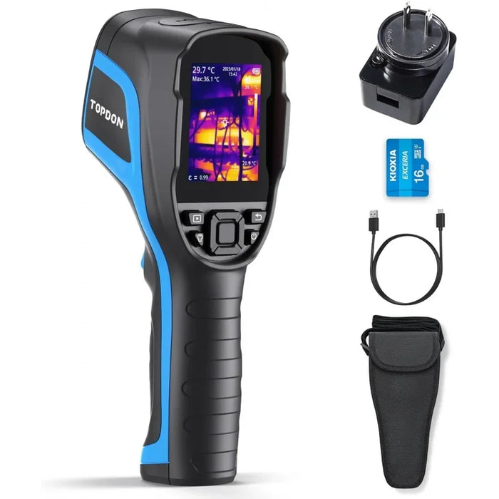 TC004 Thermal Imaging Camera, 256 x 192 IR High Resolution 12-Hour Battery Life Handheld Infrared Camera with PC Analysis and Vi