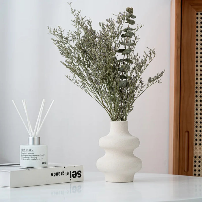 Creative Ceramic vase decoration home simple Frosted grain flower arrangement Decoration of wedding living room