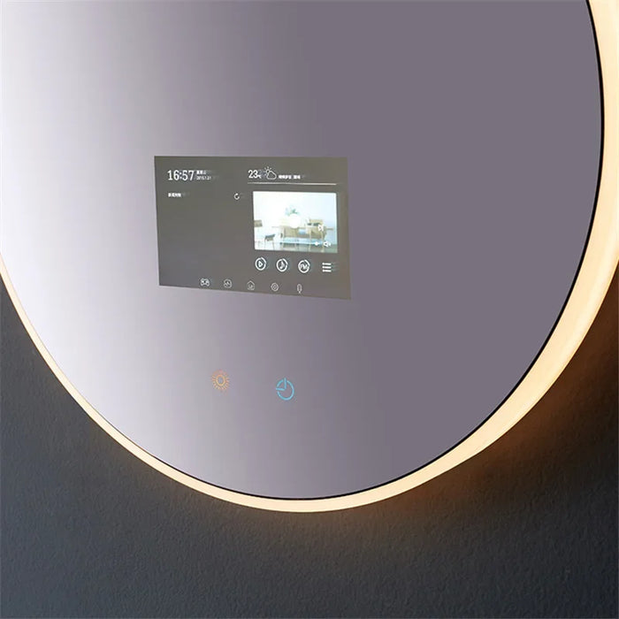 LED Lighted Vanity Mirror Light Bathroom With Blue Tth Speaker Anti Fog Anti Water Bath Android System Magic Mirrors