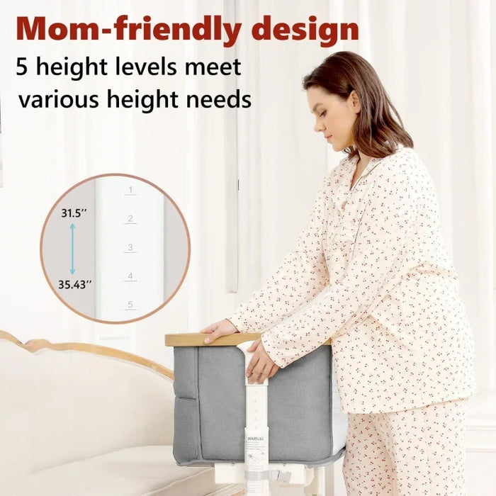 Rocking bassinet for baby electric bassinet bedside sleeper 2 rocking motion baby crib co sleeper for newborn baby 5 height adju