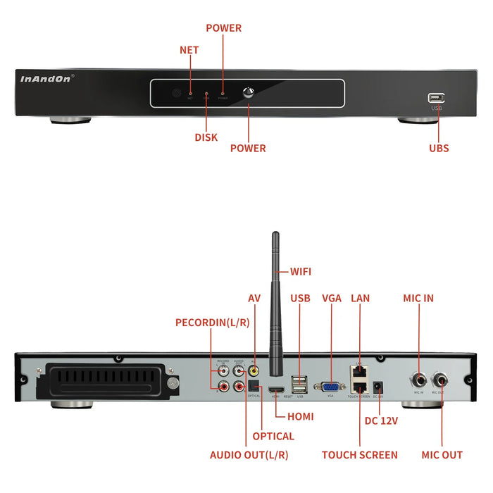 Professional Karaoke Player V503 21.5'' 4TB InAndOn KaraokeJukebox Android Dual System Wifi Sound Karaoke System Machine