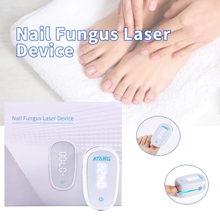 905NM Nail Fungus Laser Therapy Device Mini Painless Nail Fungus Cleaning Device Portable Anti-Slip Silicone for Foot Care Tools