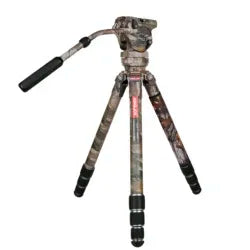 Kingjoy C86M Professional camouflage tripod Carbon fiber Camera Video tripod with fluid head for wildlife photography