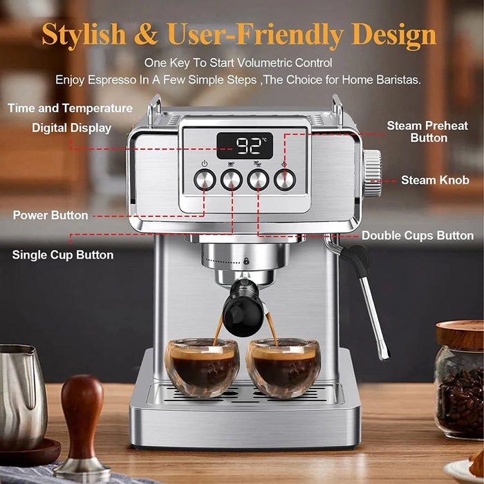 High end semi automatic italy cappuccino coffee making machine commercial espresso coffee machine for cafe