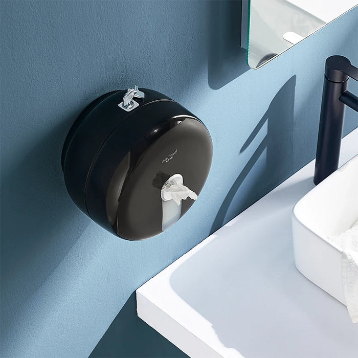 Toilet Roll Tissue Dispenser Pull Paper Holder Dispenser Toilet Tansparent Wall Mounted Punch Free Tissue Boxes Holder For Hotel