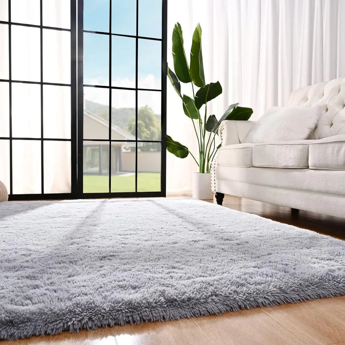 8*10, Area Rug  fluffy furry in the living room, children's babyroom décor, non-slip modern interior