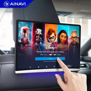 Ainavi 13.3 Inch Headrest TV 4K Car Monitor Android 10.0 Multifunction Tablet Touch Screen WiFi/Bluetooth/USB/SD/HDMI in out FM