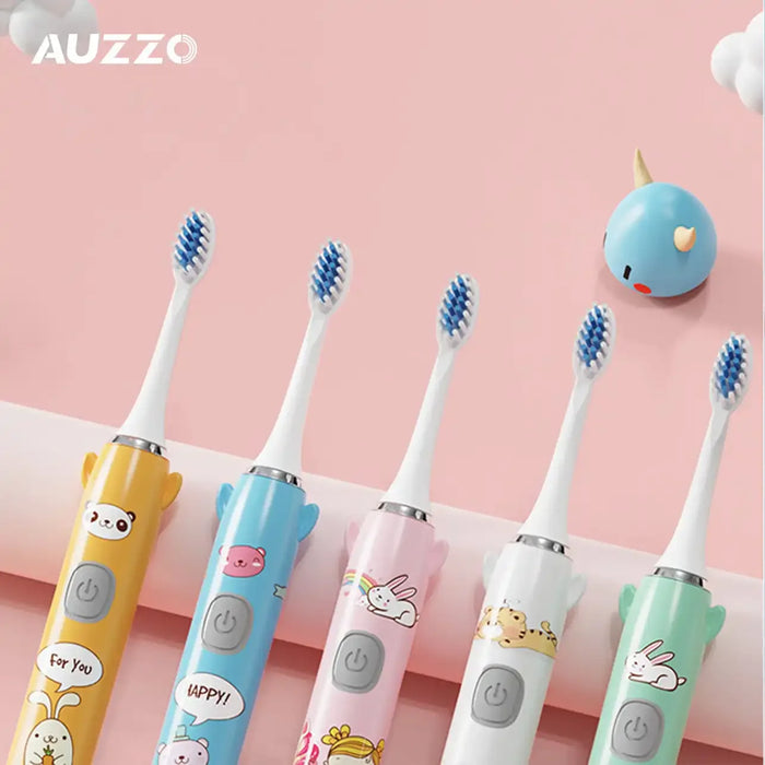 Ultrasonic Fashion Smart Sonic Kids Children's Electric Toothbrush With 6 Brush Heads 5 Modes