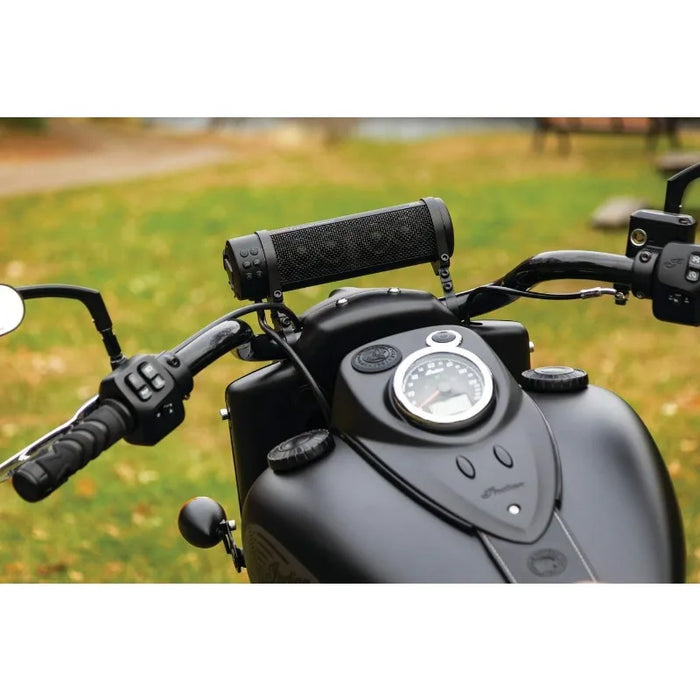 MTX Road Thunder Weather Resistant Motorcycle Sound Bar Plus: 300 Watt Handlebar Mounted Audio Speakers with Bluetooth