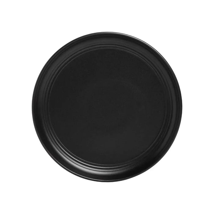16-PieceDinnerware Set Plates Sets for Home Dinner Set Dishes and Plate Set Stoneware, Double Line Matte Black
