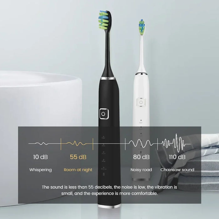 Sonic Electric Toothbrush With Interdental Heads And Other Accessories Silicone Electric Toothbrush