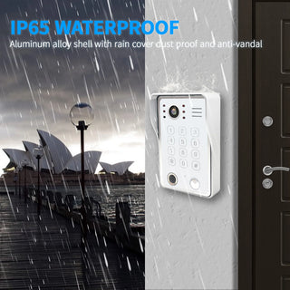 Video Intercom Tuya 7/10 Inch Doorphone Touch Screen with Wired Doorbell 1080P 148° APP Password Fingerprint 1 monitor+1 camera