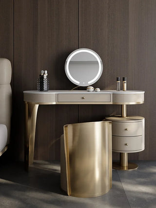 Light luxury dressing table integrated high-end storage locker master bedroom minimalist dressing table