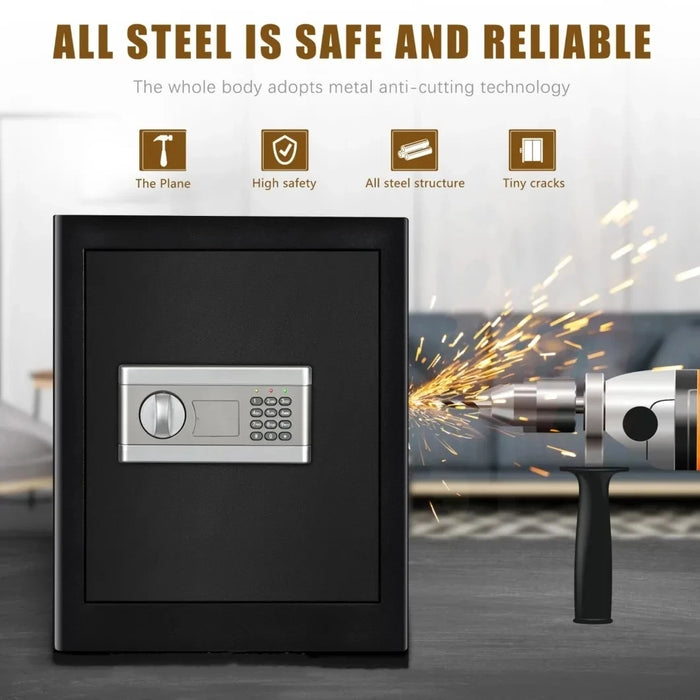 Digital Safe Lock, Mini Money Safe, Electronic Safe Box Steel Depository