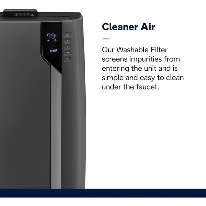 Portable Air Conditioner,For Rooms Up to 500 sq.Cooling, Dehumidifying & Fan Modes - Easy to Use - Washable Filter Included