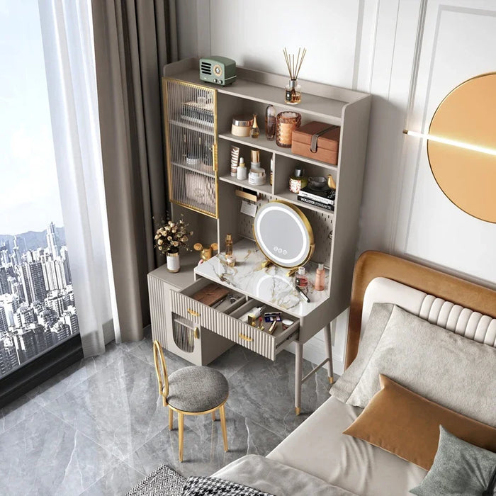 Luxurious dresser, storage cabinet, modern simple bedroom, makeup table, 2022 new style, high sense