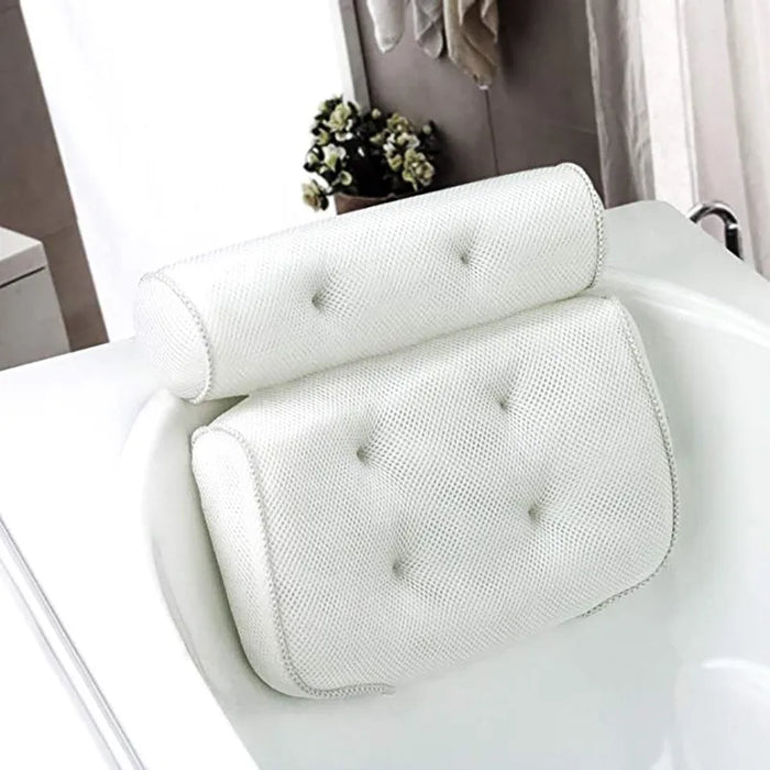 Spa Non-Slip Bath Pillow Cushioned Bath Tub Spa Pillow Bathtub Head Rest Pillow With Suction Cups For Neck Back Bathroom Supply