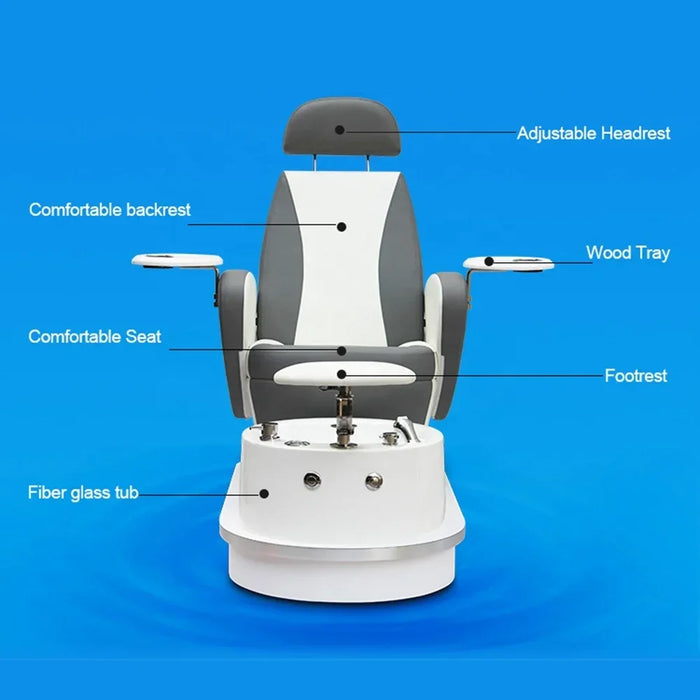 Beauty and nail salon furniture tilt and rotate, no tube vortex foot massage foot massage chair