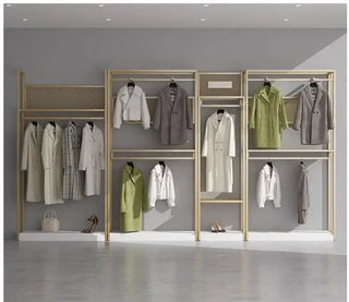 Clothing store display stand floor to floor double-layer hangers men's and women's clothing lingerie bra shop light luxury displ