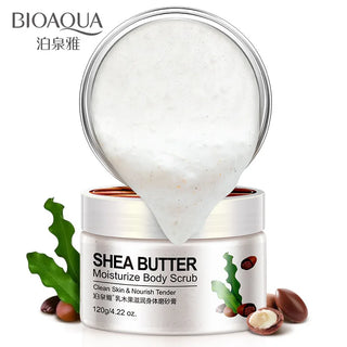 BIOAQUA Body Scrub Shea Butter Exfoliating Body Lotion Deep Cleansing Moisturizing Exfoliator Gel Moisturizer Dead Skin Remover