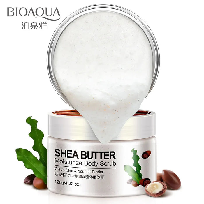 BIOAQUA Body Scrub Shea Butter Exfoliating Body Lotion Deep Cleansing Moisturizing Exfoliator Gel Moisturizer Dead Skin Remover