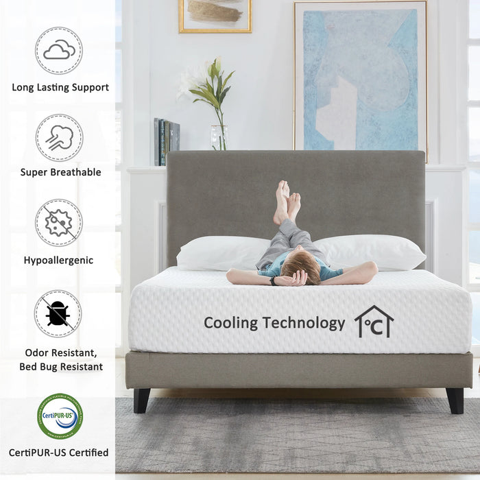 [Flash Sale]12/10/8/6 Inches Gel Memory Foam Mattress King/Queen/Full/Twin Size[US-W]