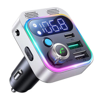 2023 Bluetooth 5.0 FM Transmitter For Car FM/AUX Bluetooth Car Adapter Car Charger Bass Boost 3 Ports Charger Bluetooth Adapter