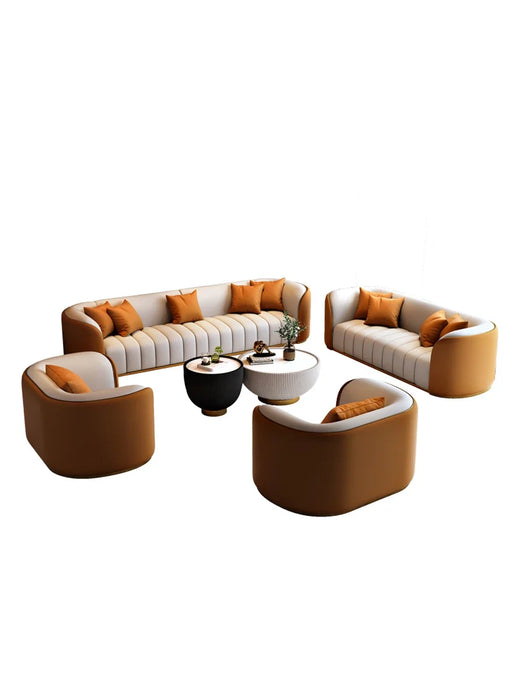 Nordic business reception sofa tea table combination Modern hotel lobby reception leisure office negotiation tables and chairs