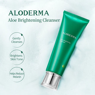 ALODERMA Natural Aloe Brightening Facial Cleanser Organic Aloe Vera Whitening Face Wash Gently Deeply Cleanse Soften Skin 120g