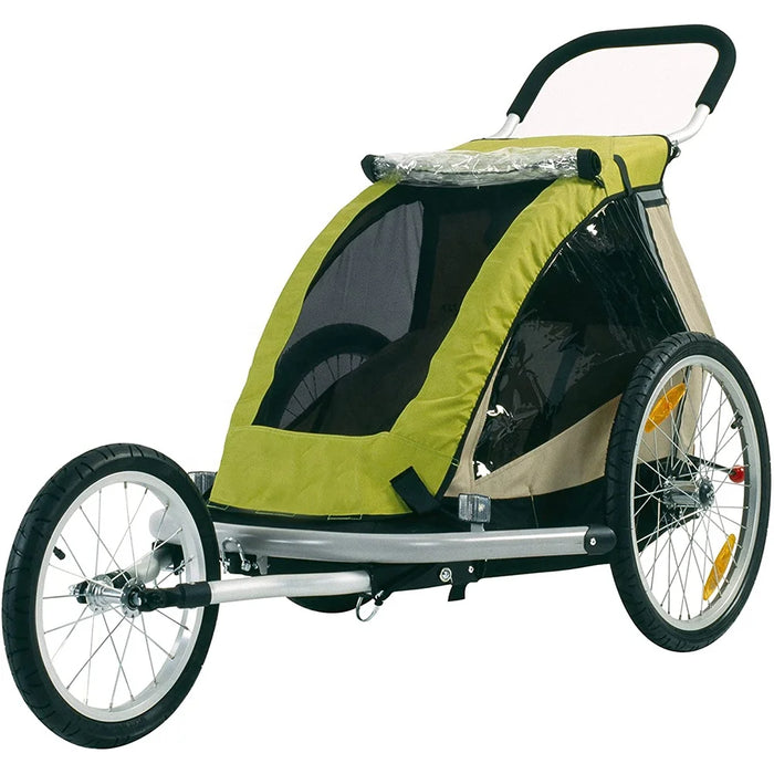 Hot sales dog pet bike trailer bicycle trailer for children with damping rear wheel