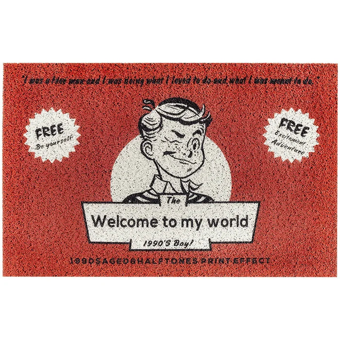 Home Welcome Doormat,Funny Rugs,Door Mat with Heavy Duty Backing,Easy to Clean Entry Mat,Outdoor and Indoor Uses Home Carpet Red