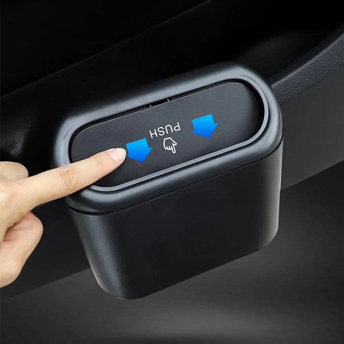 Portable Car Trash Can Hanging Mini Vehicle Garbage Organization with Lid Multifunctional Folding Automotive Garbage Storage Box