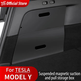 YZ For Tesla Rear 2023 Model Y Trunk Organizer Side Storage Box,Waterproof Odorless Garbage Bins Car Accessories