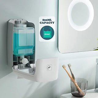 interhasa 800ML Liquid Soap Dispenser Manual Wall Soap Dispenser Hand Sanitizer Dispenser Manual Pump Soap Dispenser for Kitchen