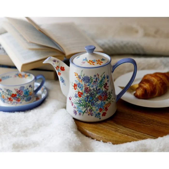 New 900ML Ceramic Teapot Viscri Meadow Range Art Teapot