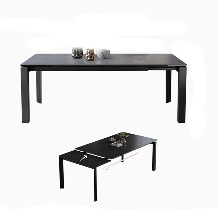 Dinning Tables Luxury Dining Table Kitchen Marble Sedentary Multifunction Home Furniture Cafe Bord Bwrdd Elegant Black Design