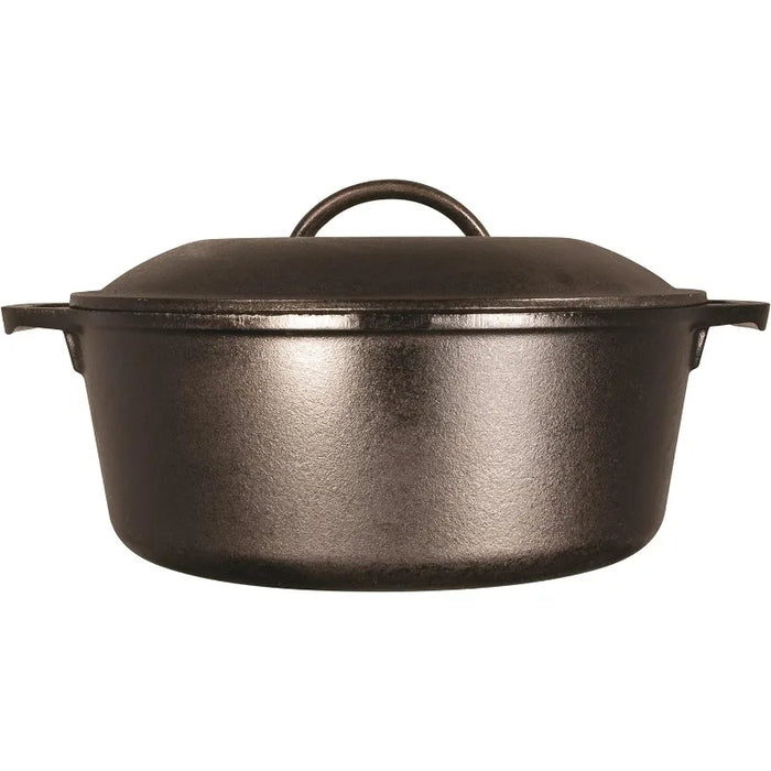 Lodge Cast Iron Serving Pot Cast Iron Double Dutch Oven, 5-Quart outdoor furniture