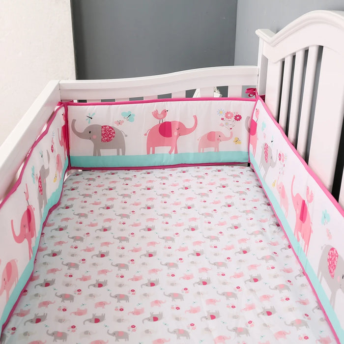 Crib Rail Cover Set and Baby Crib Liner  Baby Crib Bumper Cot Protector Infant Bebe Bedding Set